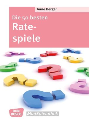 cover image of Die 50 besten Ratespiele--eBook